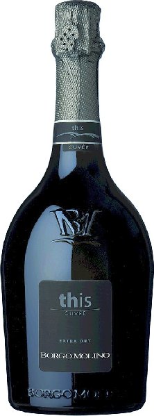 Borgo Molino. Cuvee This Prestige Brut Vino Spumante, Marca Trevigiana I.G.T. Jg. Cuvee aus Glera, Riesling