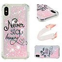Case For Apple iPhone X / iPhone 8 Plus Shockproof / Flowing Liquid / Pattern Back Cover Word / Phrase / Glitter Shine Soft TPU for iPhone X / iPhone 8 Plus / iPhone 8