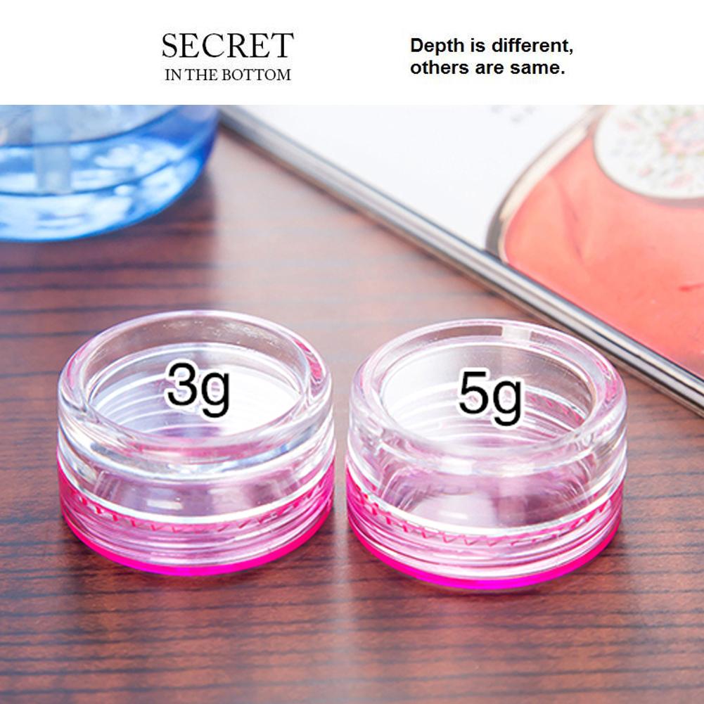 On Sale 3g Cream Jar Plastic Sample Pot 100pcs/lot Eyeshadow Facial Empty Makeup Cosmetic Container Small Packaging