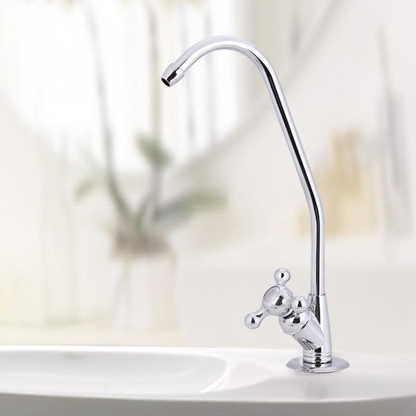 elegant neck faucet 360 degree rotation 1/4'' kitchen faucet tap drinking water filter durable zinc alloy sink tap