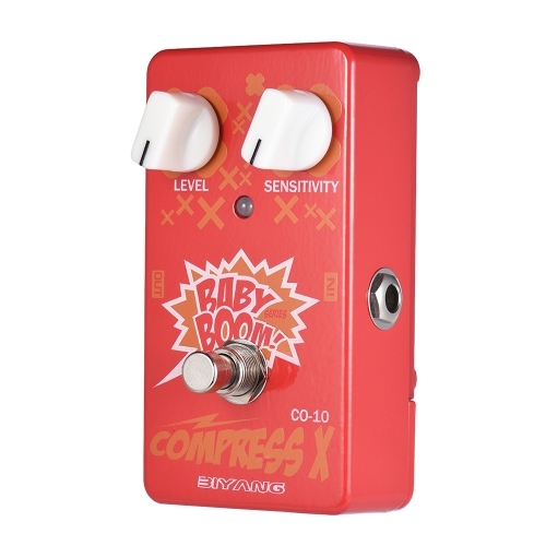 BIYANG CO-10 BABY BOOM Series Compressor Compress Guitar Effect Pedal True Bypass Full Metal Shell