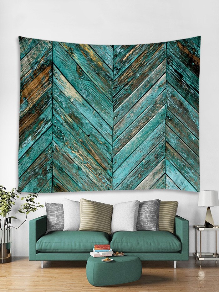 Old Plank Wall Print Art Decoration Wall Tapestry