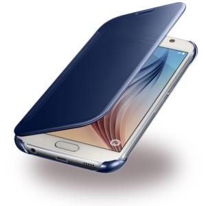 Samsung S-View Flip Cover EF-ZG920BBE - Flip-Hülle für Mobiltelefon - Polycarbonat - klar, Saphirschwarz - für Galaxy S6