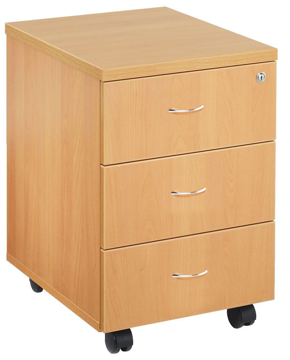 Essentials 3 Drawer Mobile Pedestal (Choice of Colours)
