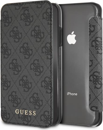 Guess Book Case 4G Charms für Apple iPhone XR - grey (GUFLBKI61GF4GGR)