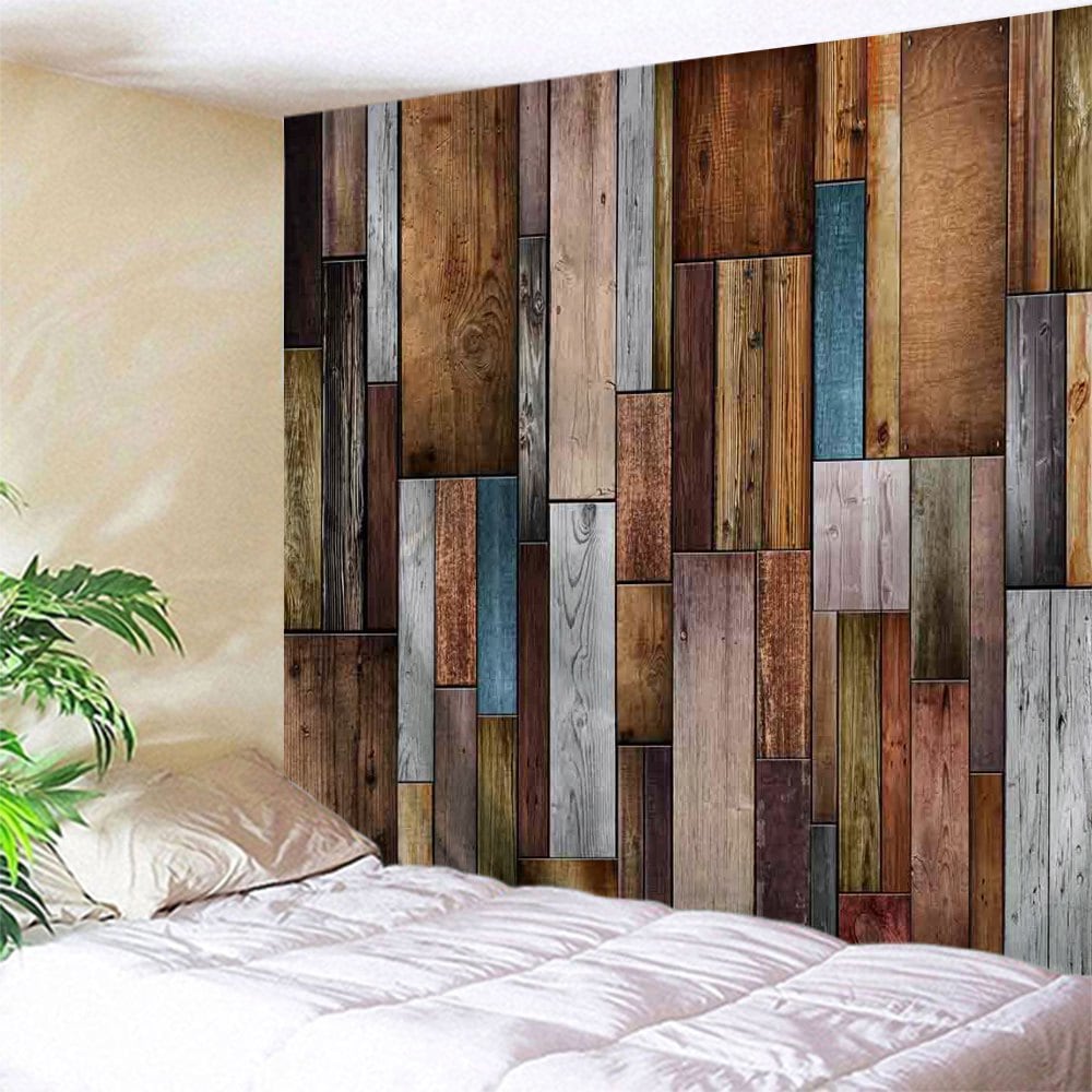 Vintage Wood Texture Wall Decoration Tapestry