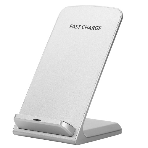 10W QI Fast Wireless Charger Power Teléfono móvil Soporte Soporte para teléfono Soporte Blanco