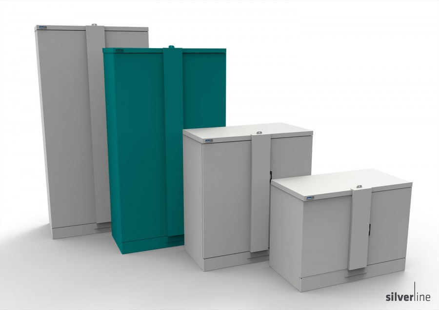 Verdigris Storage Cupboard with Security Bar 1650mm Assembled