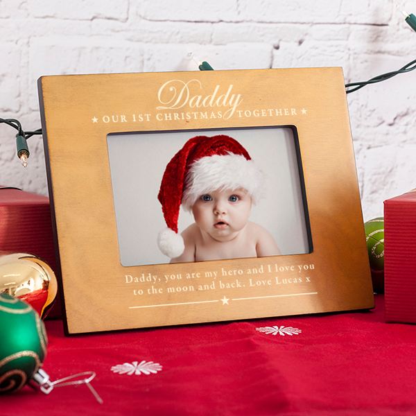 Personalised Our First Christmas Together Daddy Photo Frame
