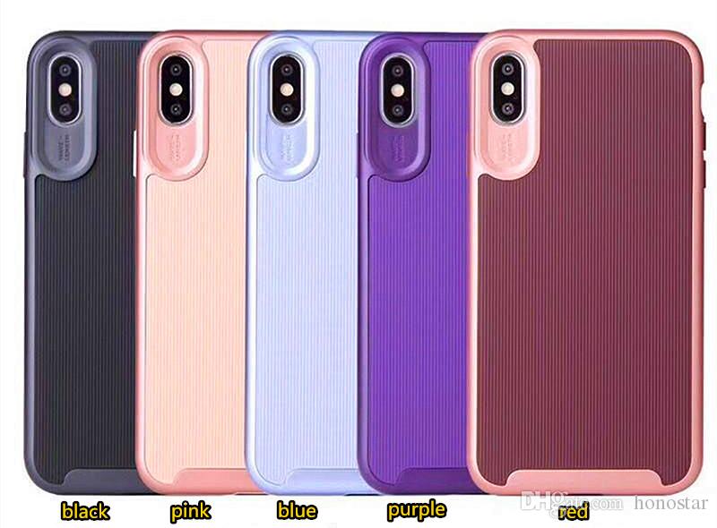 For Galaxy S10 Brushed Phone Case Hybrid Slim Armor Protector for iPhone X XR XS Max Samsung S10+ S10e Huawei P30 Pro with Retai Box