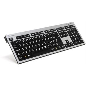 Logickeyboard LKB-LPRNTWB-AJPU-UK USB QWERTY US Englisch Schwarz - Weiß Tastatur (LKB-LPRNTWB-AJPU-UK)
