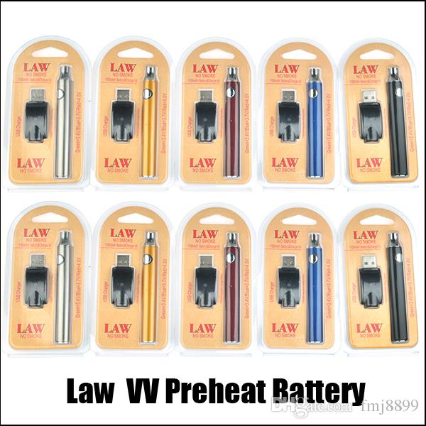 Law Preheat Battery Blister Charger Kit 1100mah PreHeat O Pen Bud Touch battery 510 thread pre-heat battery fit CE3 G2 G5 Cartridges