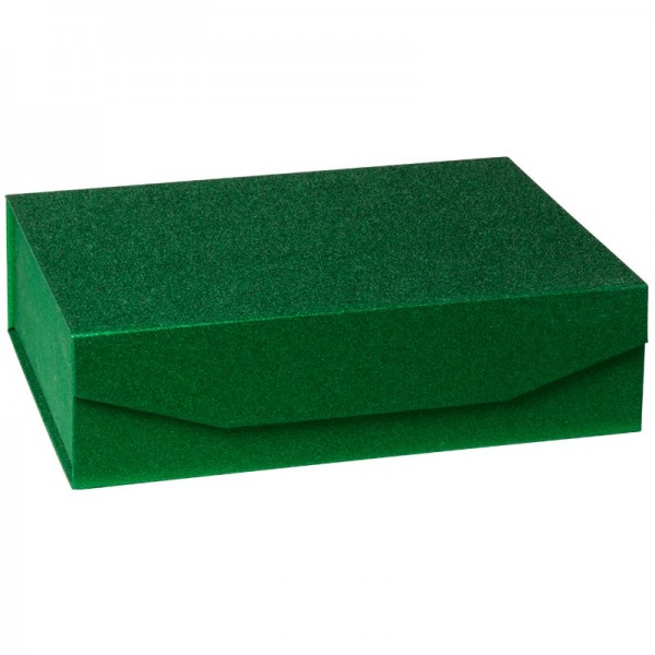 Magnet-Box, diamantiert, 20 x 15 x 5,5 cm, grün