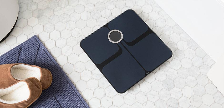 Fitbit Aria 2 Elektronische Personenwaage Quadratisch Schwarz (ARIA 2 SW)