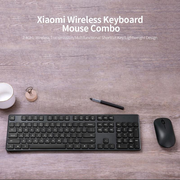 keyboard mouse combo 2.4g wireless keyboard mouse set portable full-size 104 keys lightweight combo