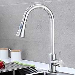Kitchen faucet - Single Handle One Hole Electroplated Pull-out / ­Pull-down Centerset Contemporary Kitchen Taps Lightinthebox