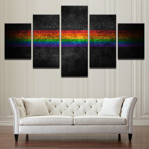 color atlas hd abstract canvas art painting for living room wall decor 5 pieces decoration picture modular