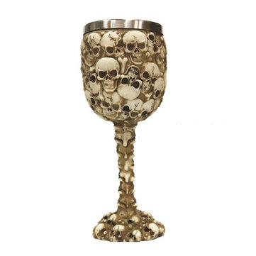 3D Skull Mug Beer Cup Stainless Steel Drinkware Skeleton Halloween Decor