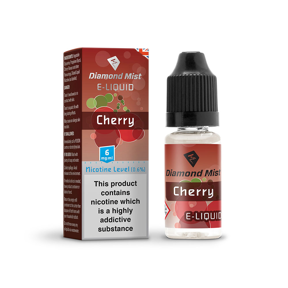 Diamond Mist E-Liquid Cherry 10ml - 6mg Nicotine