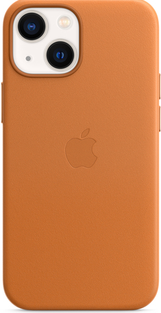 Apple - Case für Mobiltelefon - mit MagSafe - Leder - Golden Brown - für iPhone 13 mini (MM0D3ZM/A)