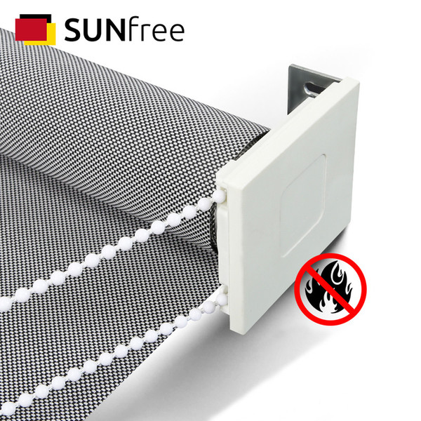 sunscreen fabric office roller blind office engineering balcony flame retardant sunshade translucent lifting 38mm roller tube