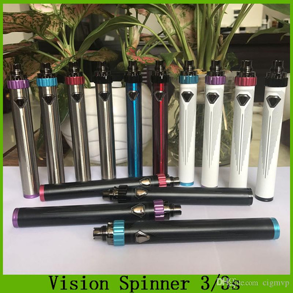 Vision Spinner III IIIS Battery 1600mAh Spinner 3 3S Variable Voltage Battery Top Twist vs ESMA-T Ola X VV Battery