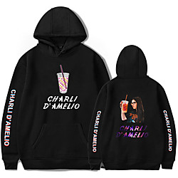 Inspired by Cosplay Charli D'Amelio Hoodie Polyester / Cotton Blend Print Printing Hoodie For Men's / Women's