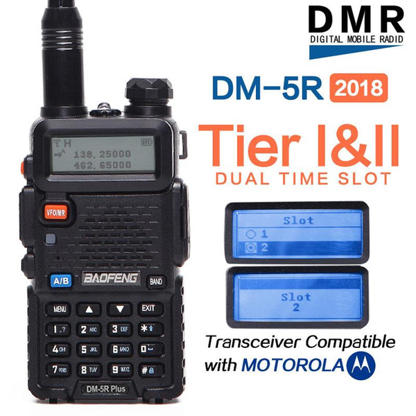 2020 Baofeng DM-5R PLUS DMR Tier I and II Radio Walkie Talkie Digital & Analogue Mode DMR Function Compatible With Moto