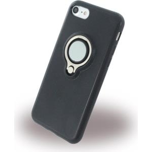 UreParts Ring Halter - Silikon Case / Handyhülle - Apple iPhone 7 - Schwarz (160480)