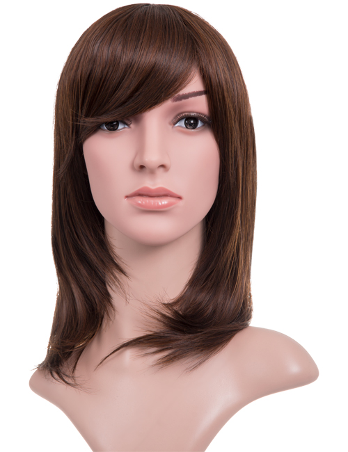 Alice Medium Length Straight Layer Cut Full Head Wig