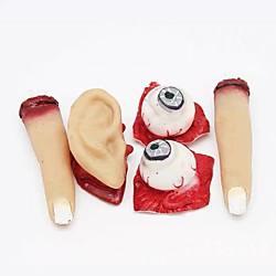 accesorios de halloween cicatrices engañosas horror de miedo órgano combinación decoración de la barra orejas difíciles globos oculares Lightinthebox
