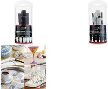 uni-ball Pigmentmarker POSCA, 7er Set, schwarz wasserfest, geruchfrei, licht- WAsser- und UV-Strahlenfest, - 1 Stück (PC/7A N)