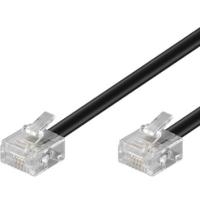Wentronic Goobay ISDN Modularanschlusskabel, Schwarz, 3 m - RJ45-Stecker (8P4C) auf RJ45-Stecker (8P4C) (93934)