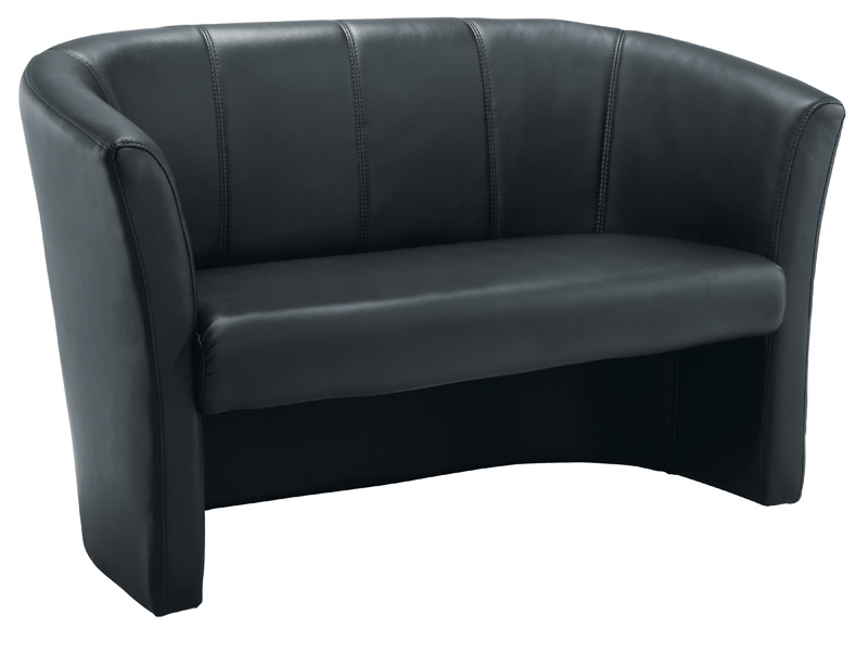 Tub Leather-Look Reception Sofa