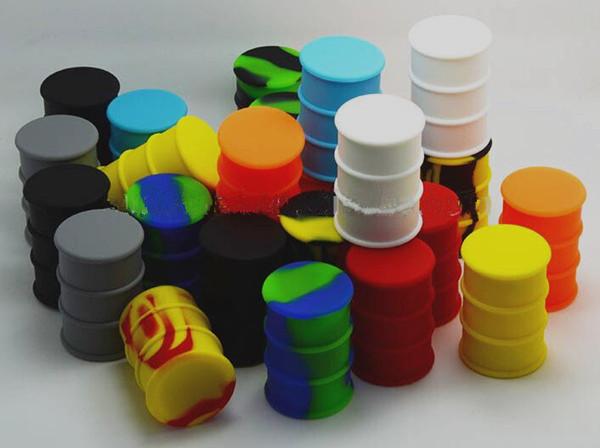 26ml large Non Stick Silicone Oil Drum Barrel Containers Dab Jar FDA Approval Bho Slick Oil Wax Storage Container 100pcs