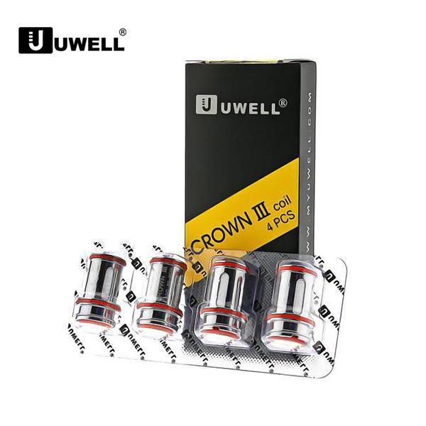 4 x Authentic Uwell Crown 3 III A1 Kanthal Coil Coil Head Replacement 55W - 65W Watts