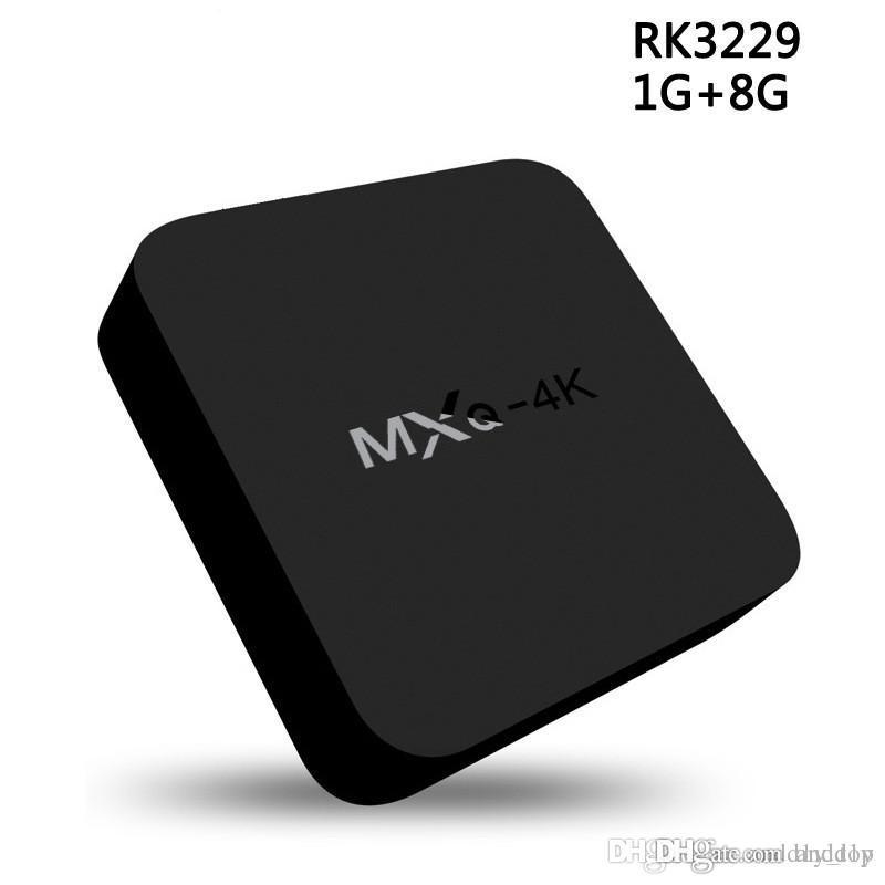 Smart TV Box MXQ-4K Quad Core 8G/1G RK3229 Android 5.1 TV Box suport 4K 3D WIFI SD Card