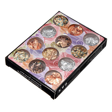 12 Boxes Copper Foil Paillette Chip Nail Art Design Tips Decoration