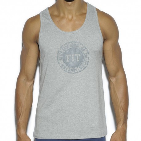ES Collection Basic Cotton Fit Tank Top - Grey XL