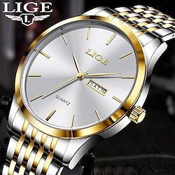 LIGE Men Quartz Watch Diamond Luxury Large Dial Business Calendar Date Zinc alloy Watch Lightinthebox