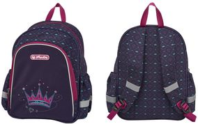 Herlitz Crown - Mädchen - School backpack - Weiterführende & Grundschule - Violett - Bild - Reißverschluss (50020690)