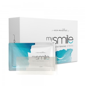 mysmile Teeth Whitening Strips - Naturliche Zahnaufhellungsstreifen fur weiSse Zahne - Zahne aufhellen mit 28 Strips - Vegan und ohne Peroxid