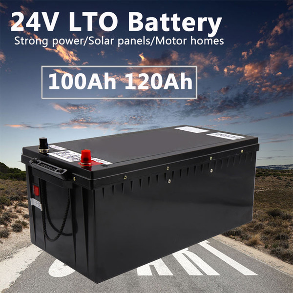 LTO battery pack 24V 200Ah 100Ah 120Ah Lithium titanate 2.4v cells for motor home ship machine electric car+10A charger