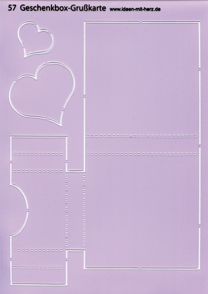 Design-Schablone Nr. 57 "Geschenkbox-Grußkarte", DIN A4