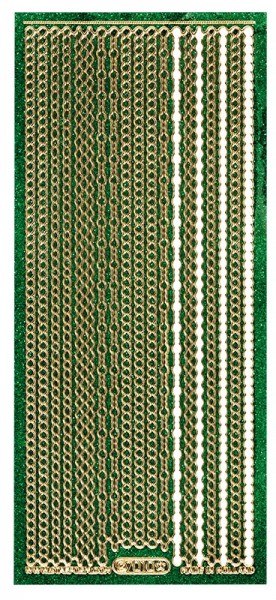 Microglitter-Sticker, Perlen-Bordüren, 3mm, grün