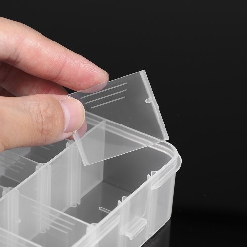 Plastic Jewelry Organizer Box 24 Grids Clear Storage Transparent Container Compartment Box with Adjustable Dividers