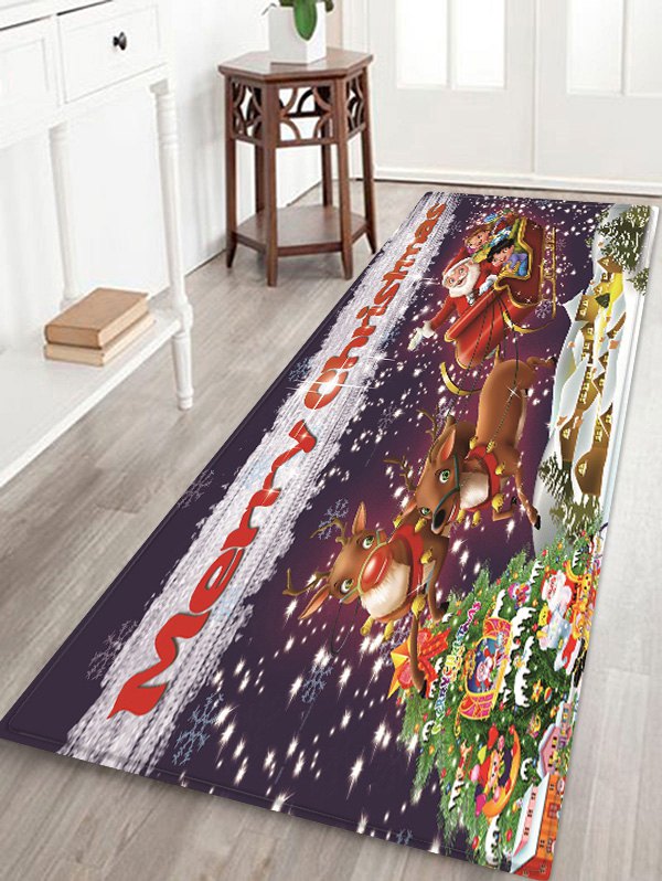 Merry Christmas Deer Gift Printed Decorative Floor Mat