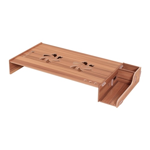 Monitor de computadora de madera Stand Riser Laptop Shelf organizador de escritorio con altura ajustable de almacenamiento de teclado para la escuela de Office