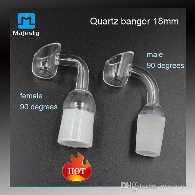 45 / 90 quarte banger with female , male 10 m m 14 m m 18 m m joint quartz banger