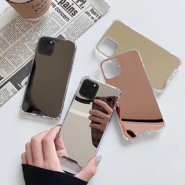 Shockproof TPU PC for iPhone 12 Pro max 6 7 8 Plus X XR XS Max Case Make Up With Mirror Cover for iPhone 11 Pro Mirror fashion Phone Case